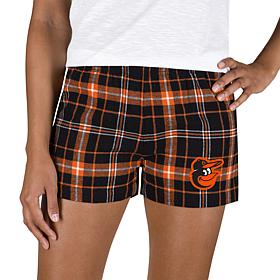 Ladies 100% Cotton Flannel Lounge Shorts with Heat Transfer