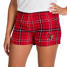 Ladies 100% Cotton Flannel Lounge Shorts with Heat Transfer