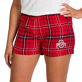 Ladies 100% Cotton Flannel Lounge Shorts with Heat Transfer