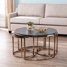 Lakenheath 3-Piece Nesting Cocktail Table Set - Champagne