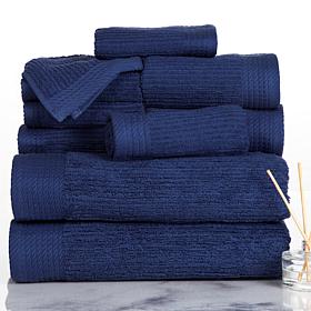 Lavish Home 100% Cotton Ribbed 10-piece Towel Set