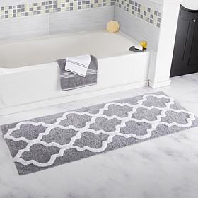 Lavish Home 100% Cotton Trellis Bathroom Mat - 2' x 5'