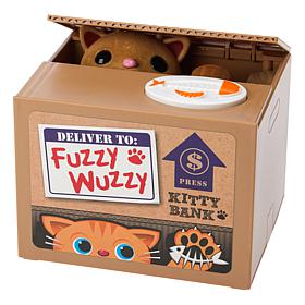 Leading Edge Battery-Operated Yellow Cat Animal Bank