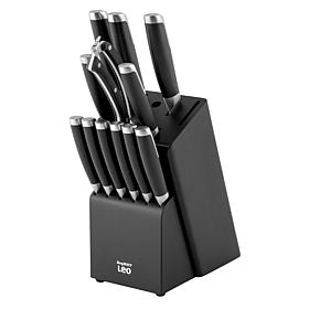 Leo Graphite 13pc Knife Block Set with Sharpener