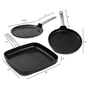 Leo Graphite 3-piece Cookware Set