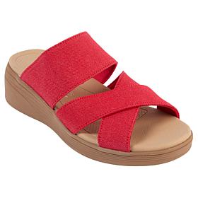 LifeStride with Bzees Technology Washable Strappy Wedge Sandals-Fiona