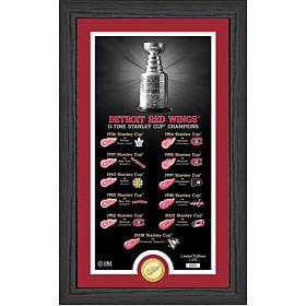 Limited Edition Detroit Red Wings 12" x 20" Framed Commemorative