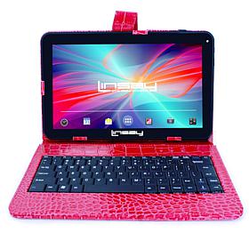 LINSAY 10.1" 64GB Android 15 Tablet with Keyboard Case