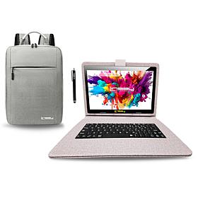 LINSAY 10.1 "IPS 256GB Octa-Core Tablet with Keyboard & Backpack