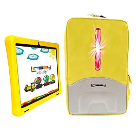LINSAY 10.1" Octa Core 128GB Tablet Bundle with Case and LED Backpack