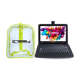 LINSAY 10.1" Octa Core 128GB Tablet Bundle with Keyboard and Backpack