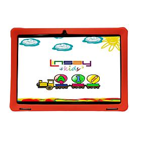 LINSAY 10.1" Octa Core 128GB Tablet Bundle with Red Kids Defender Case