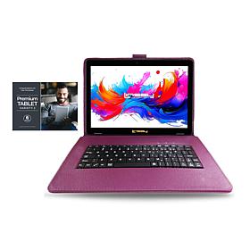 LINSAY 10.1"Octa Core 256GB Tablet with Black Keyboard and App Packt