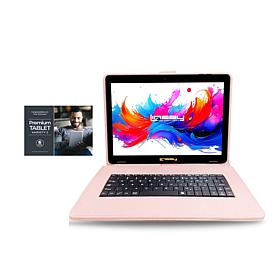 LINSAY 10.1"Octa Core 256GB Tablet with Black Keyboard and App Packt