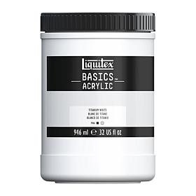 Liquitex Basics Acrylics Colors Titanium White 32 oz. Jar