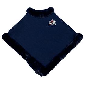 Little Earth NHL Colorado Avalanche Faux Fur Trim Poncho