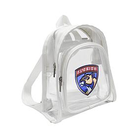 Little Earth NHL Florida Panthers 3D Logo Clear Mini Backpack