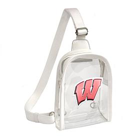 Littlearth NCAA Wisconsin Badgers 3D Logo Clear Mini Sling