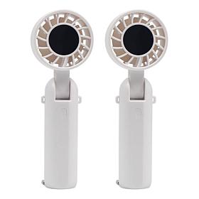 Living Glow 2-pack Rechargeable Portable Fan with Charging Block