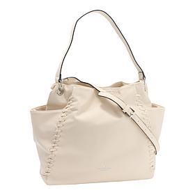 London Fog Amara Whipstitch Crossbody Strap Shopper Hobo Bag