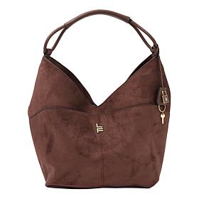 London Fog Loyalty Faux Suede Large Origami Tote