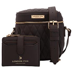 London Fog Quilt Crossbody & Wallet Set