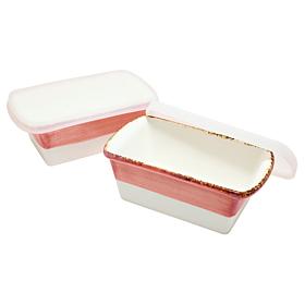 Lorna Maseko 4-piece 12 oz. Stoneware Loaf Pans with Lids