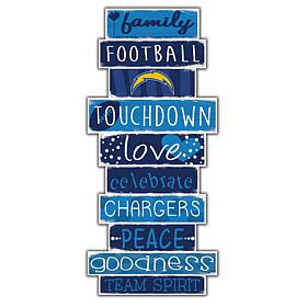 Los Angeles Chargers Celebrations Stack 24" Sign 