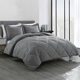 Lotus Home Bacteria Inhibiting Diamond Stitch Comforter Mini Set - F/Q