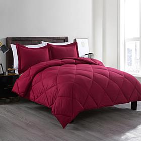 Lotus Home Bacteria Inhibiting Diamond Stitch Comforter Mini Set, King
