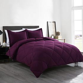 Lotus Home Bacteria Inhibiting Diamond Stitch Comforter Mini Set, King