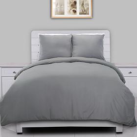 Lotus Home Stayclean Bacteria-Reducing Microfiber Duvet Cover Mini Set