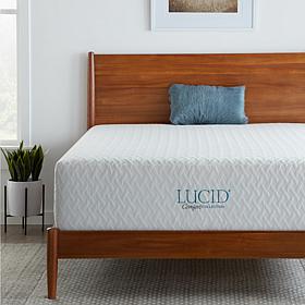 LUCID Comfort 14" Plush Ventilated Gel Memory Foam Mattress - Twin