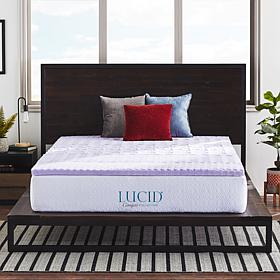 LUCID Comfort Collection 2" Zoned Lavender Memory Foam Topper - Queen