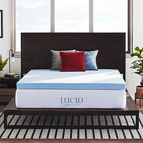LUCID Comfort Collection 4" Gel Memory Foam Mattress Topper - Twin