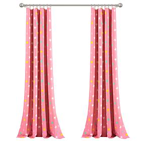 Lush Décor Blackout Window Curtain Panel 95x52 - Unicorn Rainbow Star