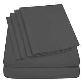 Luxury Home Ultra Soft 6-Piece Microfiber Sheet Set - Cal King