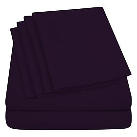 Luxury Home Ultra Soft 6-Piece Microfiber Sheet Set - King 