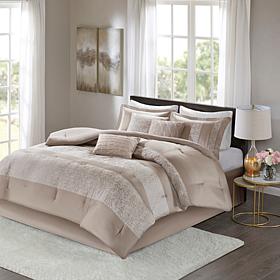 Madison Park Ava 7 Piece Chenille Jacquard Comforter Set Queen