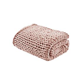 Madison Park Chunky Double Knit Handmade Throw 50"W x 60"L