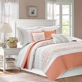 Madison Park Dawn 6-pc Percale Reversible Coverlet Set - Full/Queen