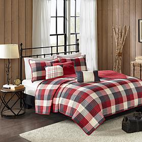 Madison Park Ridge Reversible Herringbone Coverlet Set - Full/Queen