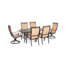 Manor 7-piece Outdoor Dining Set - Two Swivel Rockers
