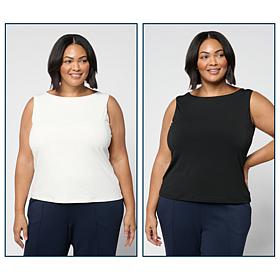 Mark & James by Badgley Mischka 2-pack Boat Neck Tank Top Set