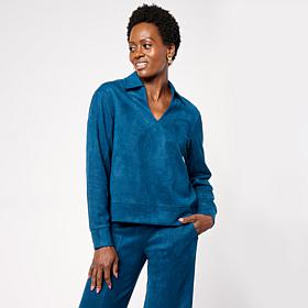 Mark & James by Badgley Mischka Lara Boxy Johnny Collar Crop Top