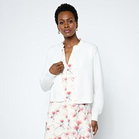 Mark & James by Badgley Mischka Ruffle Neck Cardigan