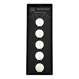 Marla Wynne Brass CZ Textured Disc Button Covers