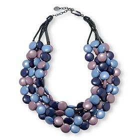 MarlaWynne 28-1/2" Resin Bead Multi-Strand Necklace