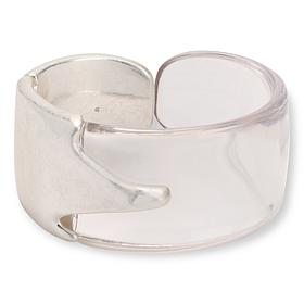 MarlaWynne Molten Metal Clear Resin Hinged Bangle Bracelet