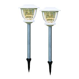 Maxsa Solar Wave Glass Post Cap & Path Lights - 2-pack